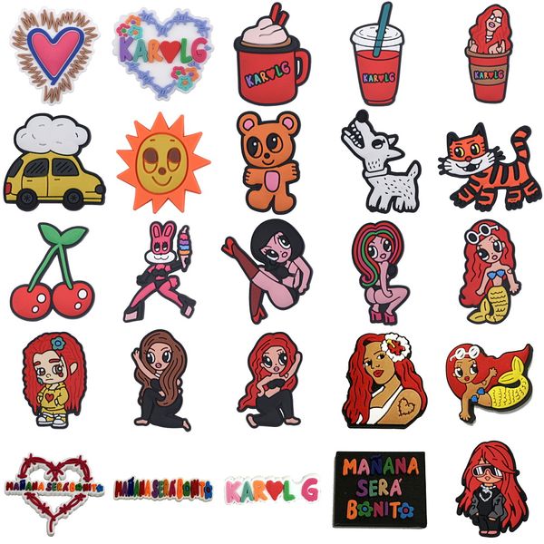 2023 unn new manana sera bonito croc charm popular karol g shoes charms bad bunny for wristband bracelet decoration gift accessory holiday g, White;pink
2023 unn new manana sera bonito croc charm popular karol g shoes charms bad bunny for wristband bracelet decoration gift accessory holiday g, White;pink