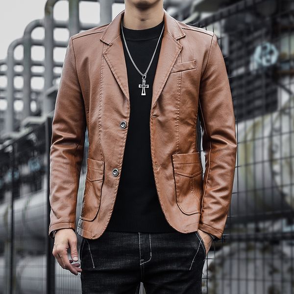 fashion mens pu leather jackets kpop style autumn jacket biker faux leather coats wine red black overcoats coats plus size s-5xl, Black;brown
fashion mens pu leather jackets kpop style autumn jacket biker faux leather coats wine red black overcoats coats plus size s-5xl, Black;brown