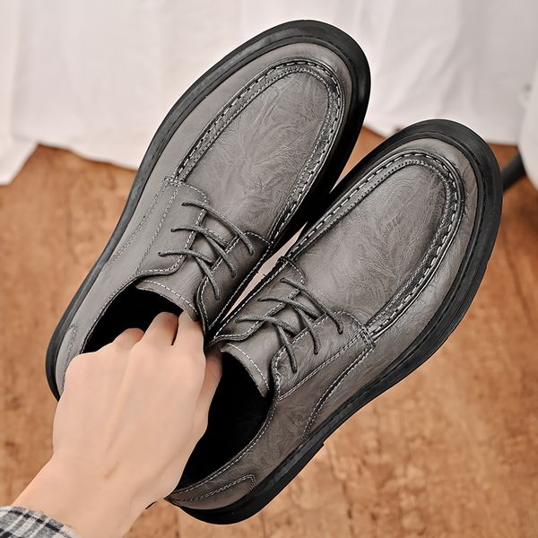 sandals derby lace-up thick soled business casual sewing thread retro hard-wearing shallow british style youth party, Black
sandals derby lace-up thick soled business casual sewing thread retro hard-wearing shallow british style youth party, Black