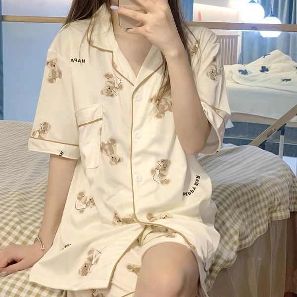 women's sleepwear korean style bear print pyjamas women clothing sets summer cute pajamas for teen girls kawaii pijamas sleepwear 23032, Black;red
women's sleepwear korean style bear print pyjamas women clothing sets summer cute pajamas for teen girls kawaii pijamas sleepwear 23032, Black;red