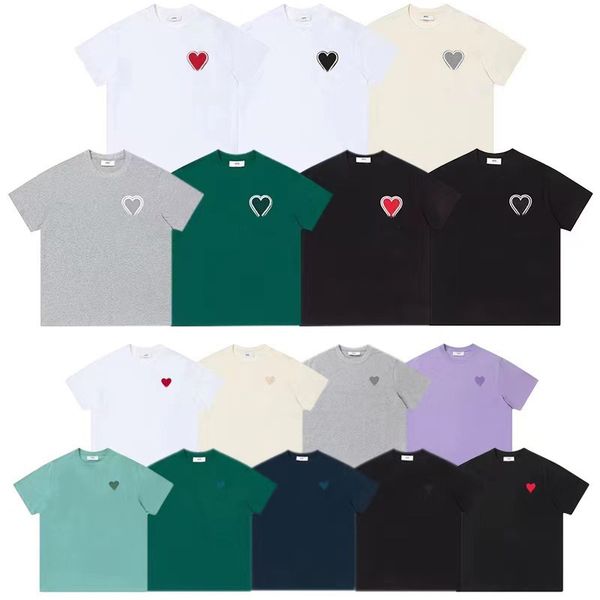 2023 paris fashion mens designer t shirt amis embroidered red heart solid color big love round neck heart short sleeve t-shirt for men and w, White;black
2023 paris fashion mens designer t shirt amis embroidered red heart solid color big love round neck heart short sleeve t-shirt for men and w, White;black