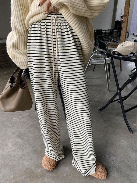 women's pants capris 90% cotton early spring texture striped straight-leg women's loose drape and slim all-match high waist wide-l, Black;white
women's pants capris 90% cotton early spring texture striped straight-leg women's loose drape and slim all-match high waist wide-l, Black;white