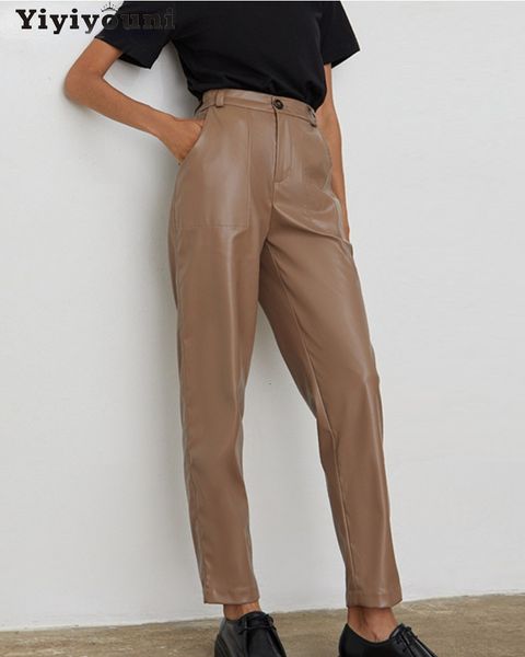 women's pants capris yiyiyouni autumn winter high waist fleece pu leather pants women casual faux leather trouser women pockets straigh, Black;white
women's pants capris yiyiyouni autumn winter high waist fleece pu leather pants women casual faux leather trouser women pockets straigh, Black;white