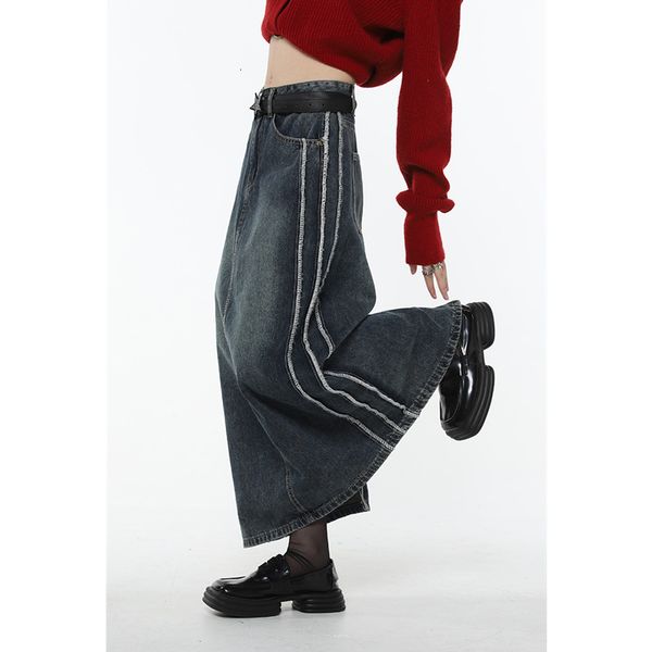 skirts spring vintage blue women denim streetwear american style casual high waist ladies slit jean medium and long aline 230321, Black
skirts spring vintage blue women denim streetwear american style casual high waist ladies slit jean medium and long aline 230321, Black