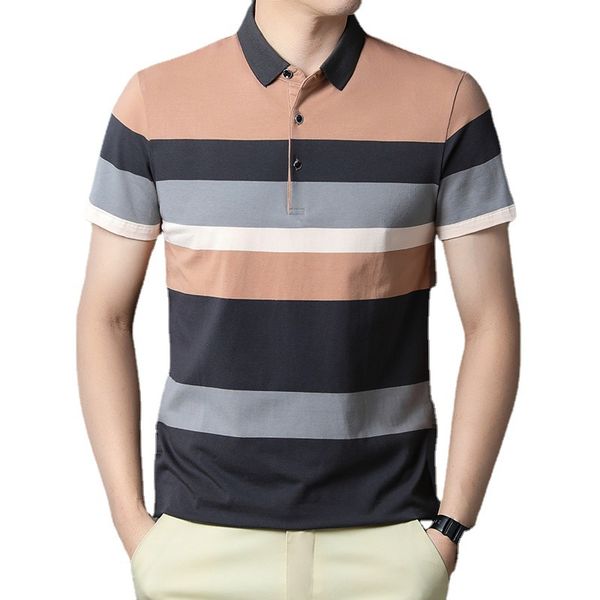 men's polos shirt summer new high -quality men's striped short -sleeved t -shirt pure cotton thin business lapel t -shirt, White;black
men's polos shirt summer new high -quality men's striped short -sleeved t -shirt pure cotton thin business lapel t -shirt, White;black