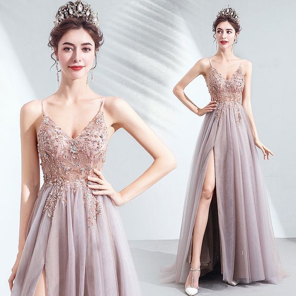 elegant prom dresses beading spaghetti strap v-neck dusty pink high split a-line backless banquet ladies celebrity gown 2023 new, Black
elegant prom dresses beading spaghetti strap v-neck dusty pink high split a-line backless banquet ladies celebrity gown 2023 new, Black