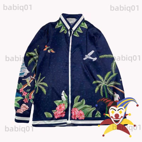 men's casual shirts blue casablanca silk shirt men women digital printing hawaiian tees t230321, White;black
men's casual shirts blue casablanca silk shirt men women digital printing hawaiian tees t230321, White;black