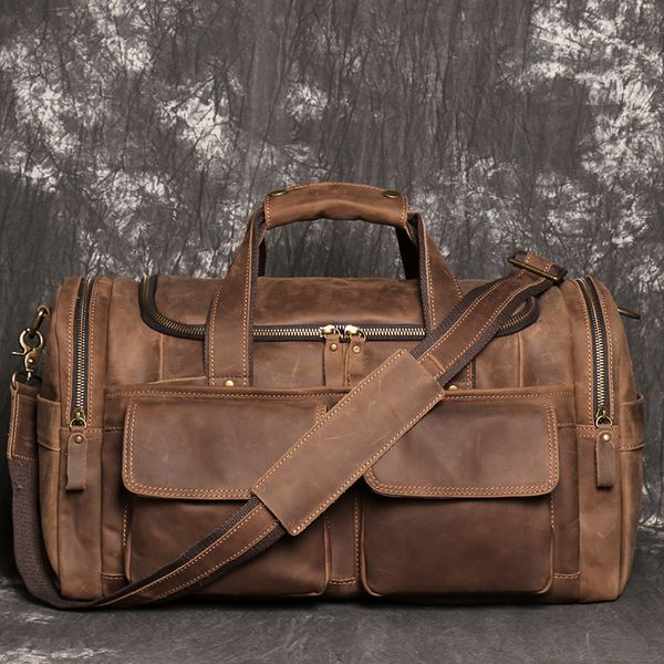 stuff sacks retro brown men's hand luggage bag crazy horse leather large capacity travel business weekend one shoulder messenger 230321
stuff sacks retro brown men's hand luggage bag crazy horse leather large capacity travel business weekend one shoulder messenger 230321