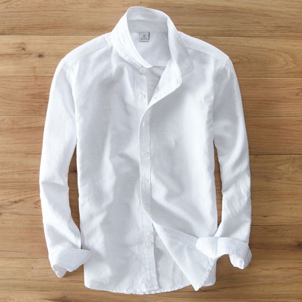 men's casual shirts spring and autumn men fashion brand japan style slim fit cotton linen long sleeve blouses male casual white shirt i, White;black
men's casual shirts spring and autumn men fashion brand japan style slim fit cotton linen long sleeve blouses male casual white shirt i, White;black