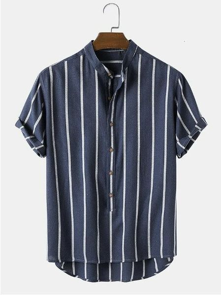 men's casual shirts men clothing summer men's shirts simple fashion striped men's stand-up collar youth short-sleeved shirts, White;black
men's casual shirts men clothing summer men's shirts simple fashion striped men's stand-up collar youth short-sleeved shirts, White;black