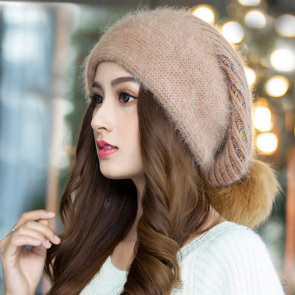 beanieskull caps winter women lady fleece knitted hat wool rabbit fur fashion warm earflap blended soft hats leisure windproof females cap 2, Blue;gray
beanieskull caps winter women lady fleece knitted hat wool rabbit fur fashion warm earflap blended soft hats leisure windproof females cap 2, Blue;gray
