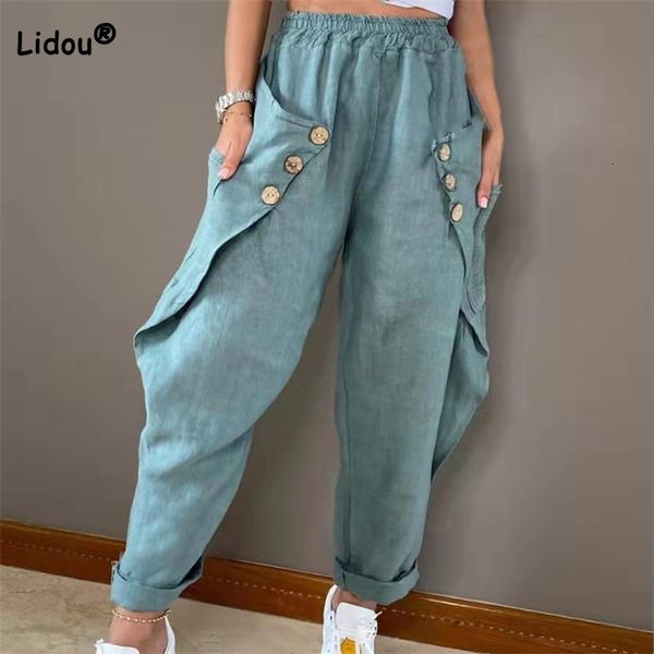 women's pants capris summer casual distressed loose trousers button patchwork pockets solid color mid waist fashion black harem pants w, Black;white
women's pants capris summer casual distressed loose trousers button patchwork pockets solid color mid waist fashion black harem pants w, Black;white