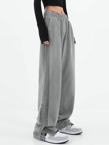 women's pants capris sweatpants for women autumn baggy fashion oversize elastic waist split sports pants female joggers streetwear trou, Black;white
women's pants capris sweatpants for women autumn baggy fashion oversize elastic waist split sports pants female joggers streetwear trou, Black;white