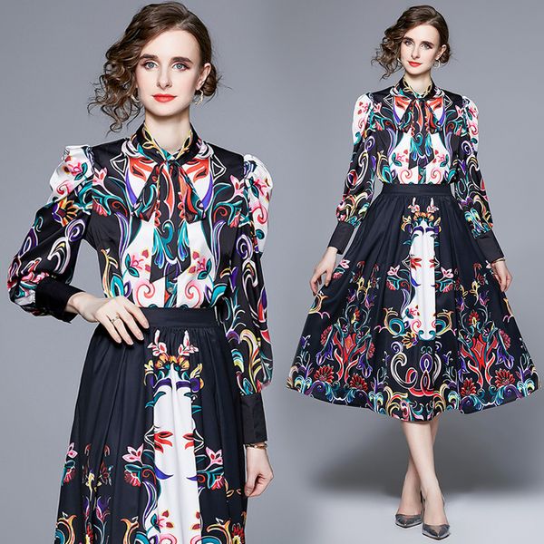 retro floral two piece formal dress black sets 2023 women long sleeve print shirt and pleated skirts holiday slim fit stylish set office lad, White
retro floral two piece formal dress black sets 2023 women long sleeve print shirt and pleated skirts holiday slim fit stylish set office lad, White