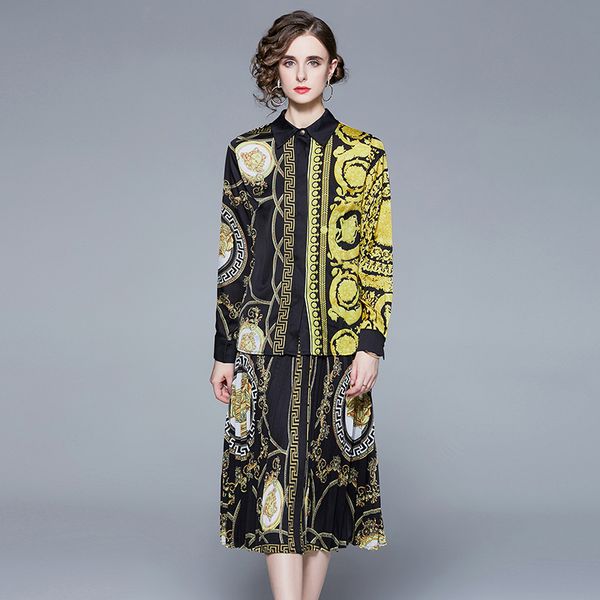 baroque floral dress sets 2023 designer two piece women graceful shirt and pleated skirts holiday 2 piece prom dresses long sleeve office la, White
baroque floral dress sets 2023 designer two piece women graceful shirt and pleated skirts holiday 2 piece prom dresses long sleeve office la, White