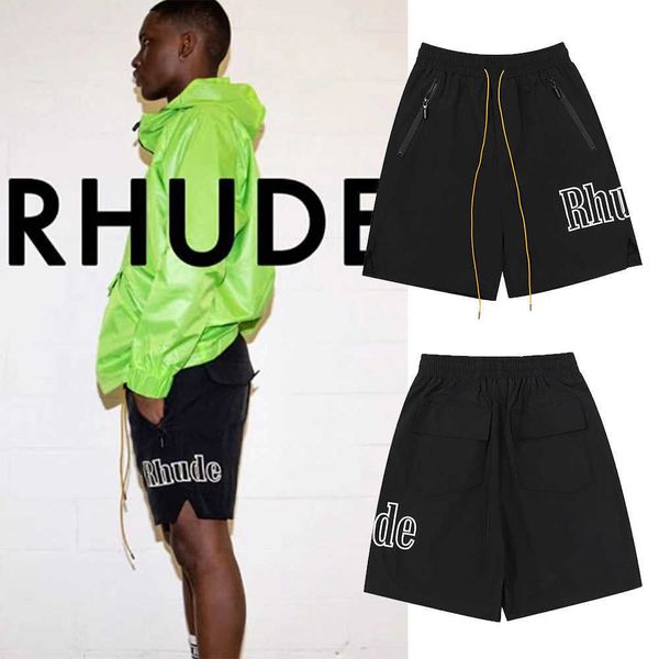 men's shorts 2022 new niche fashion rhude side stitch printed quick-drying casual pants shorts, White;black
men's shorts 2022 new niche fashion rhude side stitch printed quick-drying casual pants shorts, White;black