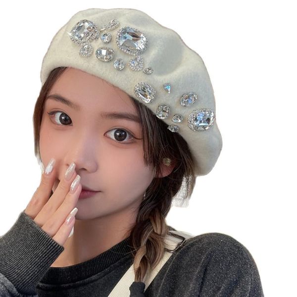 berets elegant women beanie hat decor soft french style winter keep warm headwear 2023 230321, Blue;gray
berets elegant women beanie hat decor soft french style winter keep warm headwear 2023 230321, Blue;gray