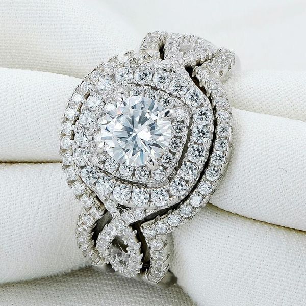 wedding rings new arrival solid 925 sterling silver wedding ring bridal sets engagement band classic jewelry for women free, Slivery;golden
wedding rings new arrival solid 925 sterling silver wedding ring bridal sets engagement band classic jewelry for women free, Slivery;golden