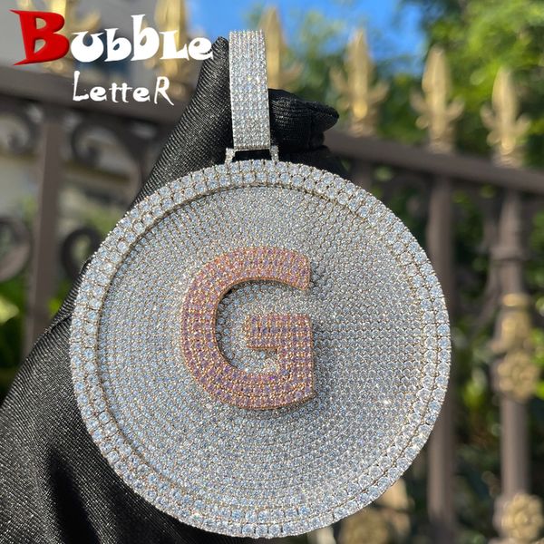 pendant necklaces bubble letter iced out disc name plates personalized customized jewelry for men micro pave prong setting charms 230321, Silver
pendant necklaces bubble letter iced out disc name plates personalized customized jewelry for men micro pave prong setting charms 230321, Silver