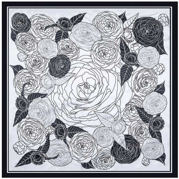 90cm new black and white plain flower women's decorative sunscreen shawl large square scarf 0520, Blue;gray
90cm new black and white plain flower women's decorative sunscreen shawl large square scarf 0520, Blue;gray