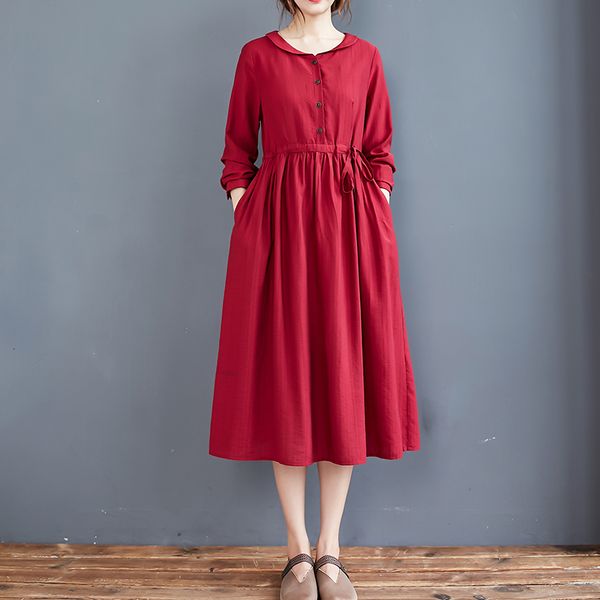 casual dresses arrival peter pan collar fashion autumn dress vintage office lady work dress women casual spring midi dress 230321, Black;gray
casual dresses arrival peter pan collar fashion autumn dress vintage office lady work dress women casual spring midi dress 230321, Black;gray