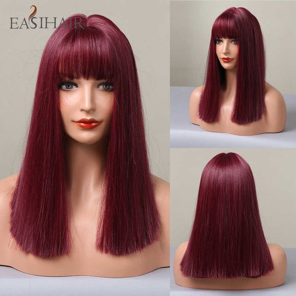 synthetic wigs easihair short straight wine red wig with bangs silky heat resistant synthetic for women daily party cosplay bobo 230227, Black
synthetic wigs easihair short straight wine red wig with bangs silky heat resistant synthetic for women daily party cosplay bobo 230227, Black