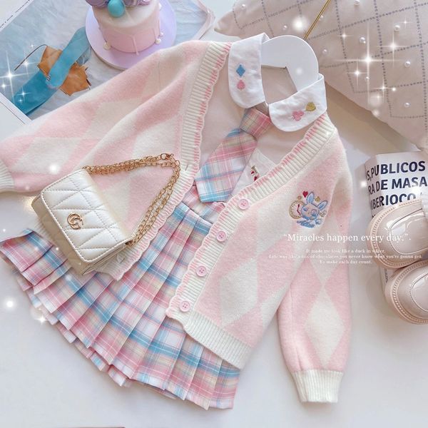 clothing sets girls suit childrens jk plaid skirt threepiece sweater spring and autumn college style foreign 230322, White
clothing sets girls suit childrens jk plaid skirt threepiece sweater spring and autumn college style foreign 230322, White