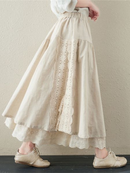 skirts cotton women skirt a line lace embroidery summer sweet elastic waist mori girl fashion skirt female yoyikamomo 230322, Black
skirts cotton women skirt a line lace embroidery summer sweet elastic waist mori girl fashion skirt female yoyikamomo 230322, Black