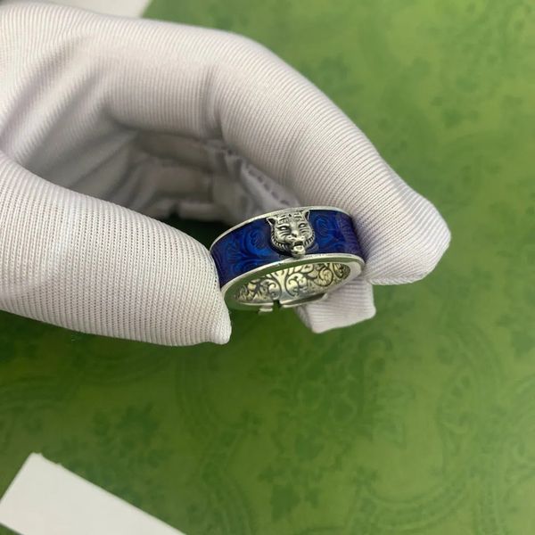 gu brand band rings charm designer silver blue enamel belt pattern tiger head ring men's and women's retro letter g original box
gu brand band rings charm designer silver blue enamel belt pattern tiger head ring men's and women's retro letter g original box