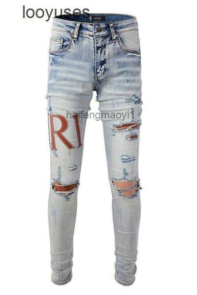 jeans es jean designer letter collage jeans men's fog washed hole patch slim legged pants high street, Blue
jeans es jean designer letter collage jeans men's fog washed hole patch slim legged pants high street, Blue