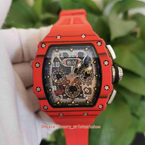 super quality mens watch 44mm x 50mm rm11-03-ca fq 061 ntpt carbon fiber red bezel watches rubber bands sapphire transparent mechanical auto, Slivery;brown
super quality mens watch 44mm x 50mm rm11-03-ca fq 061 ntpt carbon fiber red bezel watches rubber bands sapphire transparent mechanical auto, Slivery;brown