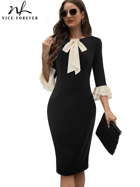 party dresses nice-forever autumn women chic patchwork with bow dresses formal business party elegant vintage bodycon dress b800 230322, White;black
party dresses nice-forever autumn women chic patchwork with bow dresses formal business party elegant vintage bodycon dress b800 230322, White;black