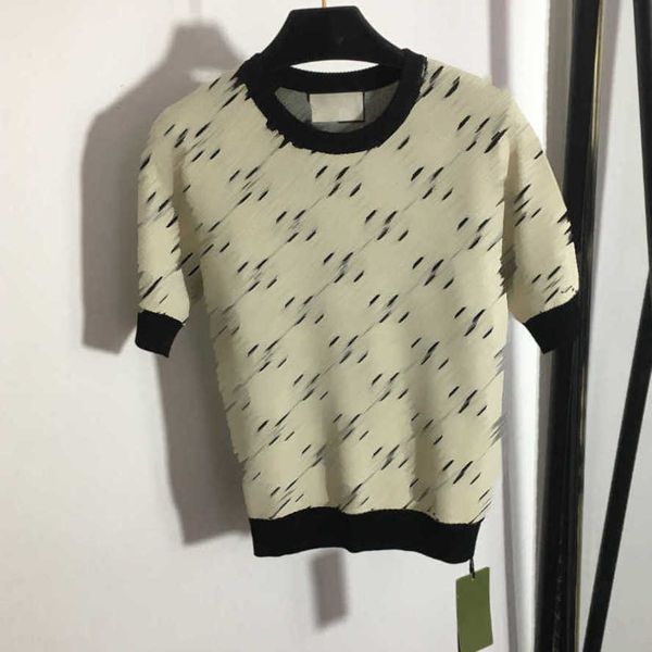 23ss designer brand women sweater gg monogram knitted short sleeve knitted fashion womens clothing a1, White;black
23ss designer brand women sweater gg monogram knitted short sleeve knitted fashion womens clothing a1, White;black