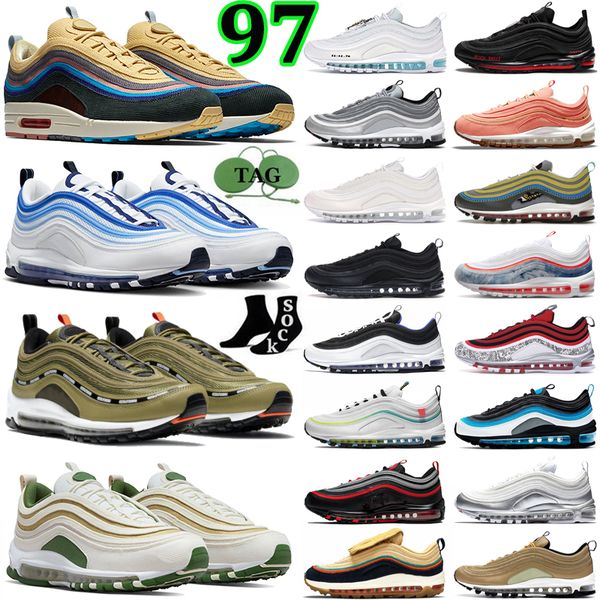 97 running shoes 97s sneakers mschf satan jesus sean wotherspoon triple black white silver bullet blueberry militia green sun club men women
97 running shoes 97s sneakers mschf satan jesus sean wotherspoon triple black white silver bullet blueberry militia green sun club men women