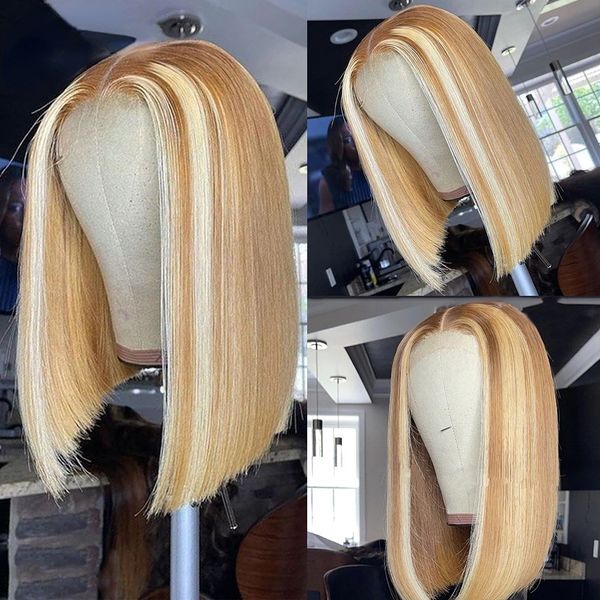 highlight blonde color lace front human hair wig brazilian remy straight short bob wig for women pre plucked with baby hair, Black
highlight blonde color lace front human hair wig brazilian remy straight short bob wig for women pre plucked with baby hair, Black