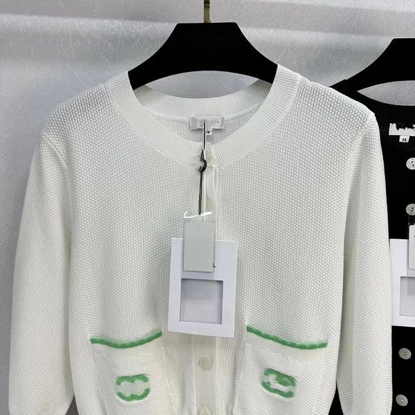 309 l 2023 autumn sweaters women's cardigan black white pink cardigan silk sweater crew neck long sleeve brand same style women's, White;black
309 l 2023 autumn sweaters women's cardigan black white pink cardigan silk sweater crew neck long sleeve brand same style women's, White;black