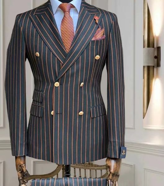 men's suits blazers british style men suits set striped double breasted jacket with trousers classic business formal party blazer 2 pie, White;black
men's suits blazers british style men suits set striped double breasted jacket with trousers classic business formal party blazer 2 pie, White;black