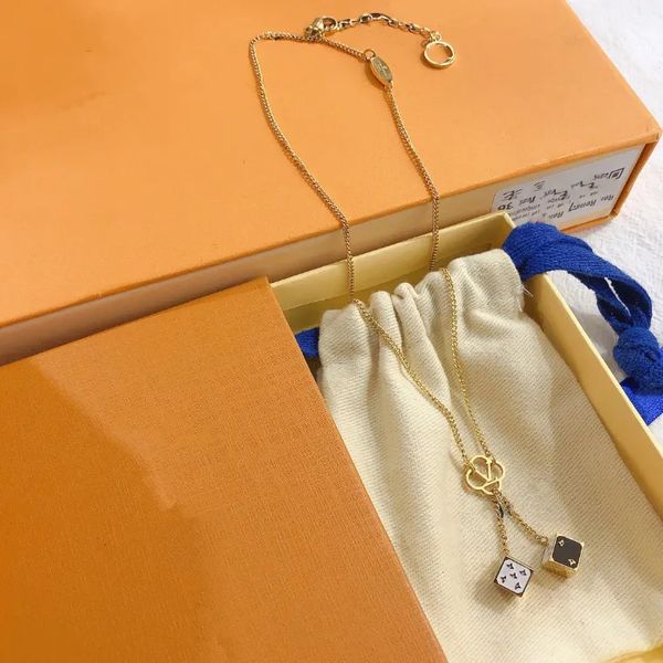 luxury designer dice charm necklace european and american fashion jewelry necklace style women long chain 18k gold unique plated popular bra, Silver
luxury designer dice charm necklace european and american fashion jewelry necklace style women long chain 18k gold unique plated popular bra, Silver