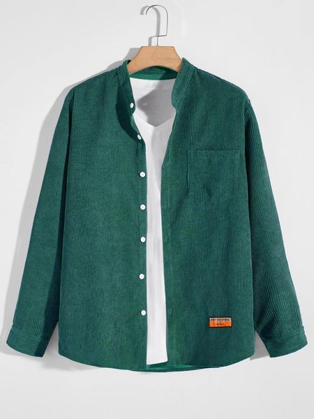 men's casual shirts men male patched button korean long sleeves warm high quanlity causal vintage style corduroy shirt 230322, White;black
men's casual shirts men male patched button korean long sleeves warm high quanlity causal vintage style corduroy shirt 230322, White;black