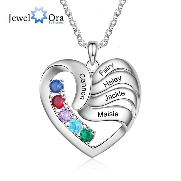 pendant necklaces personalized heart necklace with 2 5 names customized birthstone fashion jewelry memorial gift for mother children 230321, Silver
pendant necklaces personalized heart necklace with 2 5 names customized birthstone fashion jewelry memorial gift for mother children 230321, Silver