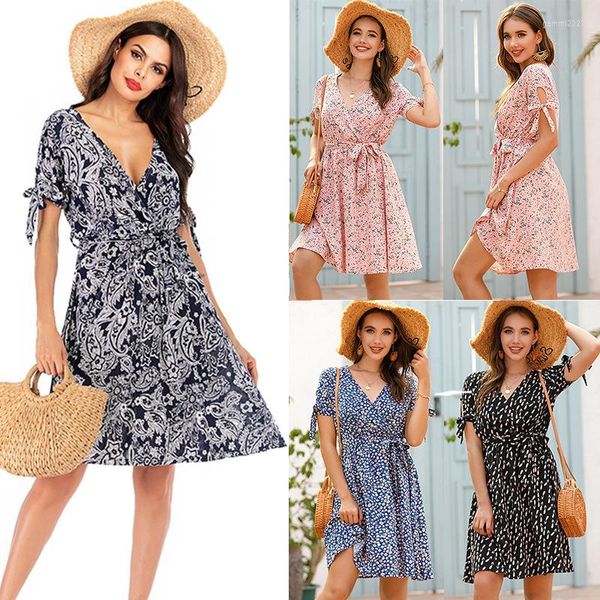 casual dresses trendy explosive french floral v-neck low-cut bow tie short-sleeved dress beach style female european and american, Black;gray
casual dresses trendy explosive french floral v-neck low-cut bow tie short-sleeved dress beach style female european and american, Black;gray