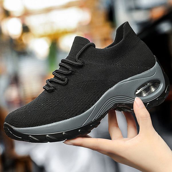 dress shoe sneakers fashion air platform breathable slip on walking ladies outdoor tennis shoe zapatos de mujer 230321, Black
dress shoe sneakers fashion air platform breathable slip on walking ladies outdoor tennis shoe zapatos de mujer 230321, Black