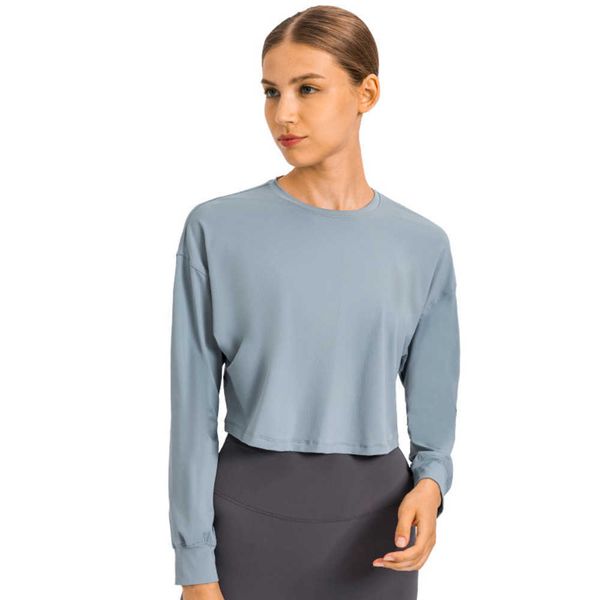 l-124 relaxed fit sweatshirts breathable yoga shirt quick-drying cropped hoodies sports casual workout tee long sleeve shirts running, Gray
l-124 relaxed fit sweatshirts breathable yoga shirt quick-drying cropped hoodies sports casual workout tee long sleeve shirts running, Gray
