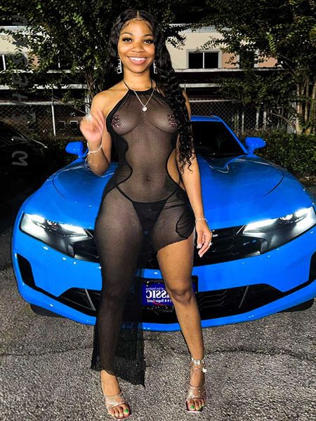 party dresses strap backless mesh see through maxi dress women sleeveless irregular slim fit robe 2023 summer evening prom clothing y2303, White;black
party dresses strap backless mesh see through maxi dress women sleeveless irregular slim fit robe 2023 summer evening prom clothing y2303, White;black
