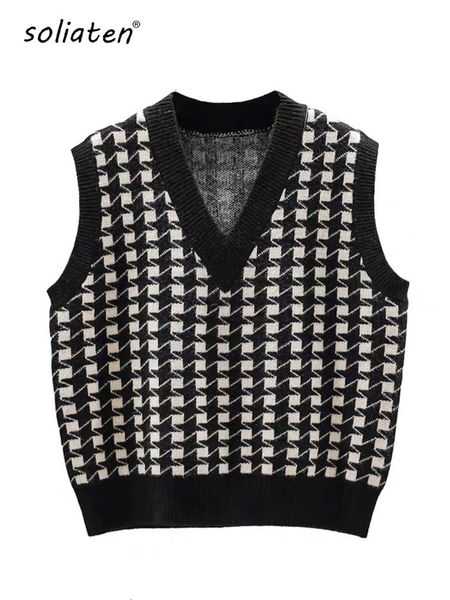 women's vests women sweater vest spring autumn women short loose knitted sweater sleeveless ladies v-neck pullover female b-039 230322, Black;white
women's vests women sweater vest spring autumn women short loose knitted sweater sleeveless ladies v-neck pullover female b-039 230322, Black;white
