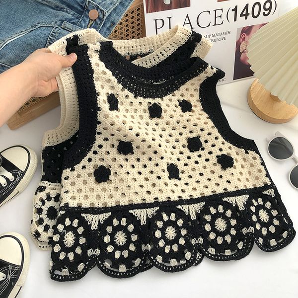 women's vests oumea women crochet sleeveless tanks openwork retro korean style contrast color chic knitting girl ins 230322, Black;white
women's vests oumea women crochet sleeveless tanks openwork retro korean style contrast color chic knitting girl ins 230322, Black;white