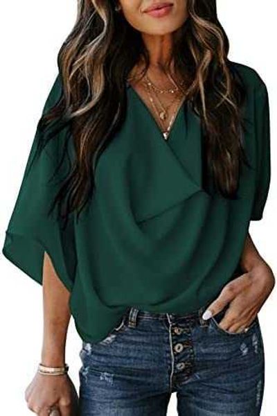 women's blouses short sleeve stylish design chiffon shirts solid color t-shirtklvt, White
women's blouses short sleeve stylish design chiffon shirts solid color t-shirtklvt, White