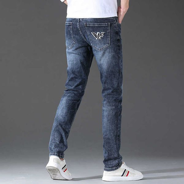 men's jeans autumn and winter elastic slim fit straight tube high fashion korean long pants wear, Blue
men's jeans autumn and winter elastic slim fit straight tube high fashion korean long pants wear, Blue