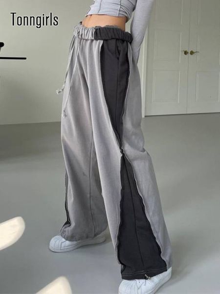 women's pants s tonngirls patchwork streetwear loose high waist trouser sweatpants autum spring steampunk straight jogger korean 230322, Black;white
women's pants s tonngirls patchwork streetwear loose high waist trouser sweatpants autum spring steampunk straight jogger korean 230322, Black;white