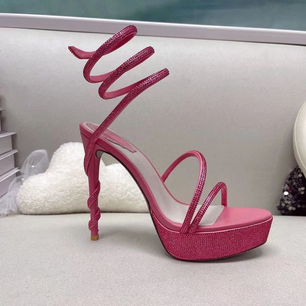sandals platform rene designer caovilla womens dress shoes high heeled ankle wraparound shoe embellished snake stiletto 120mm luxury factory, Black
sandals platform rene designer caovilla womens dress shoes high heeled ankle wraparound shoe embellished snake stiletto 120mm luxury factory, Black